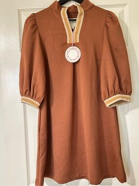 🆕{Umgee} Puff-Sleeve Dress with pockets